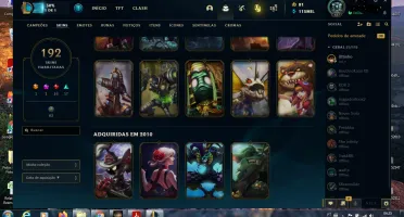 conta lol 192 skins
