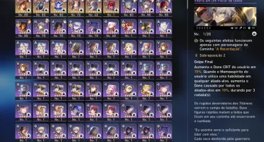 10 Personagens 5 estrelas limitados+3 Cones 5 estrelas limit