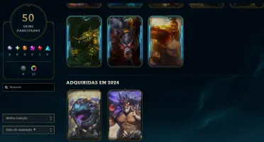 [Entrega Automática] Conta Lol Platina, 50 Skins, 1 Lendária
