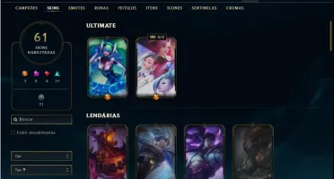 Conta ouro 4 com 79 Champs e 61 Skins