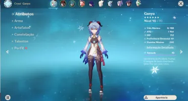 Conta Ar 56, 9 personagem 5★, 19 personagens 4★