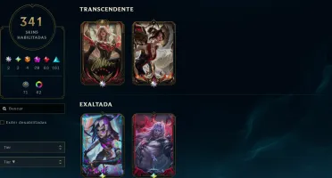 Skins do Faker Autografada, Jinx e Viego Exaltada