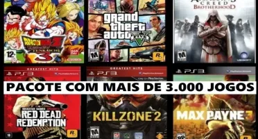 Pacote Com Mais De 3.500 Jogos Ps3 Bloqueado E 10bloqueado