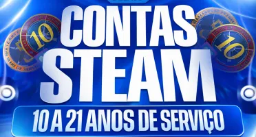 Conta Steam 22 Anos Medalhas 5 e 10 Anos Cs2 +PRIMEIRO EMAIL