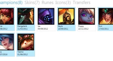 CONTA 8 CHAMPS 7 SKINS [SKIN ULTRA RARA]