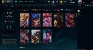 Conta League Of Legends Gold 1 C/ Skin Rara da Cait e Lee