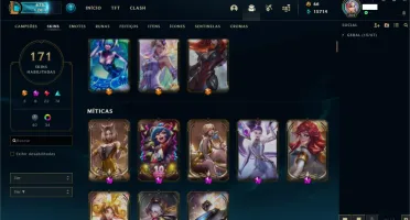 LVL 364 -171 Skins (7 Prestigio, 3 Ultimate) - Plat 1 S10
