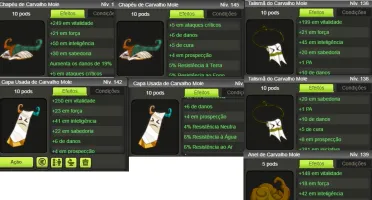 VENDO SET CARVALHO MOLE FULL INT DOFUS TOUCH - BRUTAS