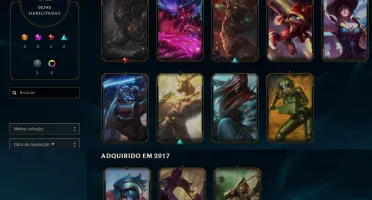 Conta LoL League of Legends Ouro 5 , 58 champions/12 skins
