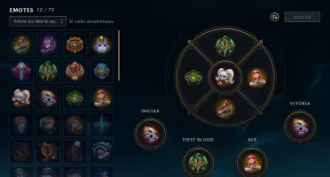 Conta LoL League of Legends Ouro 5 , 58 champions/12 skins