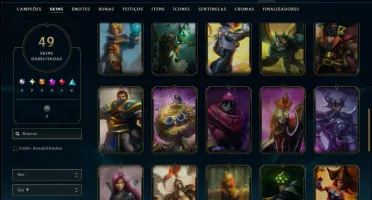 Platina 2 com 60 Champs e 49 Skins ( ADC / SUP / JG )