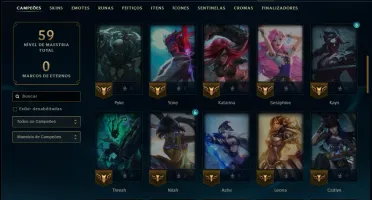 Platina 2 com 60 Champs e 49 Skins ( ADC / SUP / JG )
