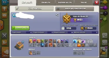 Clash of clans cv8 quase Full barato