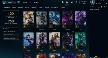 CONTA PLAT 4 VARIAS SKINS(MAIN FIORA, YAS, ZED, KAT)