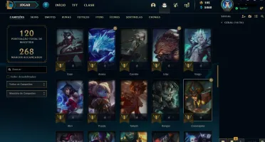 CONTA PLAT 4 VARIAS SKINS(MAIN FIORA, YAS, ZED, KAT)