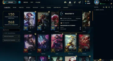 CONTA PLAT 4 VARIAS SKINS(MAIN FIORA, YAS, ZED, KAT)