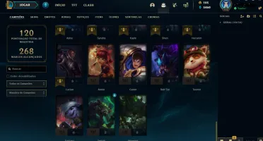 CONTA PLAT 4 VARIAS SKINS(MAIN FIORA, YAS, ZED, KAT)