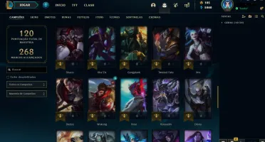 CONTA PLAT 4 VARIAS SKINS(MAIN FIORA, YAS, ZED, KAT)