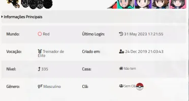 Conta OtPokemon lvl 335 MUNDO RED