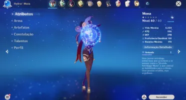 Genshin Impact AR 20 Mona 5*