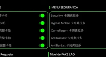 Painel Headtrick ff, menu