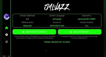 Painel Headtrick ff, menu