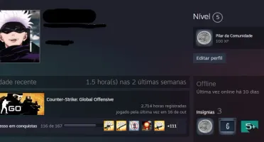 CONTA CS:GO + MEDALHAS + GLOBAL