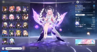 Honkai Star Rail(AR70) 25+ personagens limitados + 10 armas