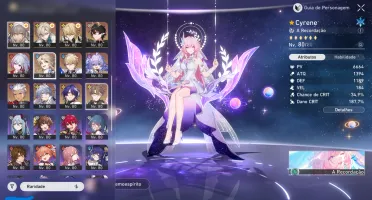 Honkai Star Rail(AR70) 25+ personagens limitados + 10 armas
