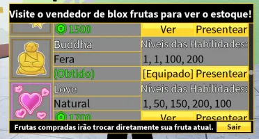 BLOXFRUITS conta c kit e buddha permanente + yoru