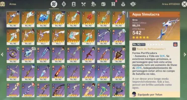 Genshin Ar60- 66 Personagens(26 T5) Garantido* + 14 Armas T5