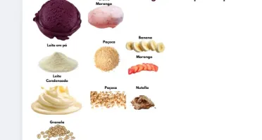 Instrução Ilustração Montagem Copo Açaí