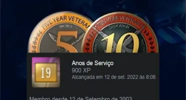 CONTA ANTIGA STEAM 20 ANOS (12 SETEMBRO DE 2003) 5 E 10 ANOS
