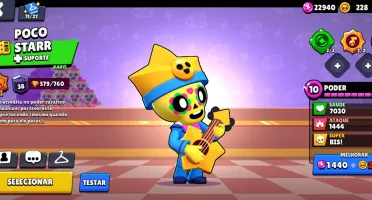 Conta de brawl stars com Shelly estelar