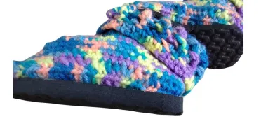 Pantufa de Lã Infantil Multicolor 28