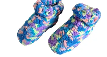 Pantufa de Lã Infantil Multicolor 28