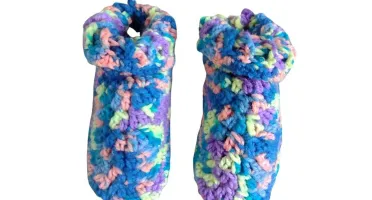 Pantufa de Lã Infantil Multicolor 28