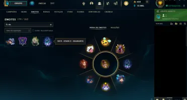Conta LOL Ouro Todos os campeões + 280 SKINS MMR DIAMANTE