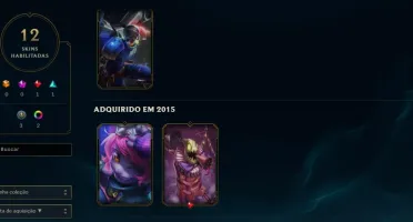 Conta Gold 1 solo/plat 5 flex/45 champions/12 skins
