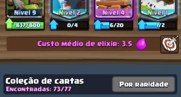 Conta Clash Royale, Lv9 + 220mil DE OURO +3k Trofeus
