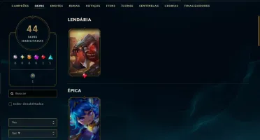 Bronze 2 com 90 Champs e 44 Skins