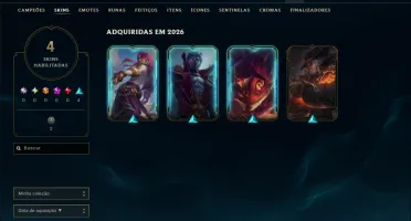 Platina 3 com 65 Champs e 4 Skins