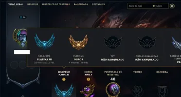 Platina 3 com 65 Champs e 4 Skins