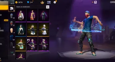 Conta Free Fire Nv 52 Bandeirão + trono | Conjunto Jujutsu