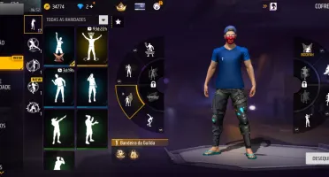 Conta Free Fire Nv 52 Bandeirão + trono | Conjunto Jujutsu