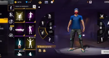 Conta Free Fire Nv 52 Bandeirão + trono | Conjunto Jujutsu