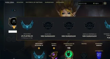 Platina 3 com 50 Champs e 11 Skins