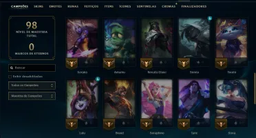 Platina 3 com 50 Champs e 11 Skins