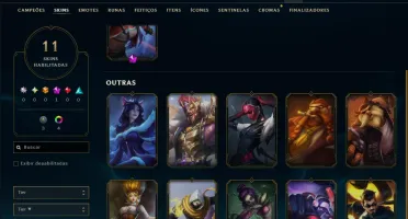 Platina 3 com 50 Champs e 11 Skins