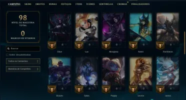 Platina 3 com 50 Champs e 11 Skins